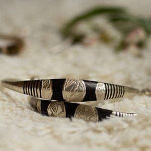 Women's Minimalist African Silver Design Bracelet